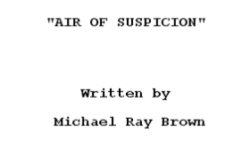 Screenplay snippet - Cover Page